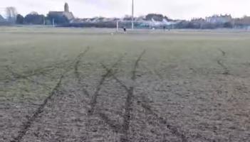 'Mindless act of vandalism' scramblers blamed for damage to Laois soccer pitch