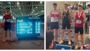 National medals for Portlaoise athletes at Indoor Track and Field Championships in Athlone