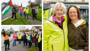 In PICTURES: Peace protester bypasses fuel protest on Laois leg of March