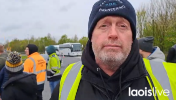WATCH: Laois fuel protesters to stay as long as it takes, may 'block more' if necessary