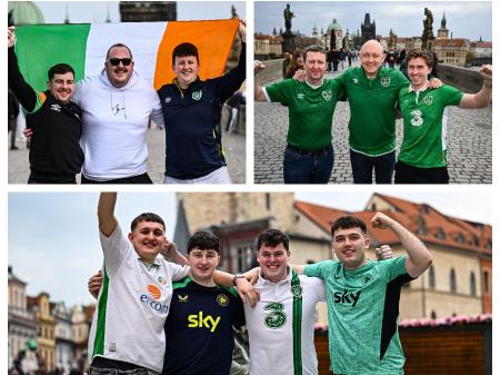 PICTURES: Spot the familiar faces as Irish fans descend on Prague for World Cup play-off