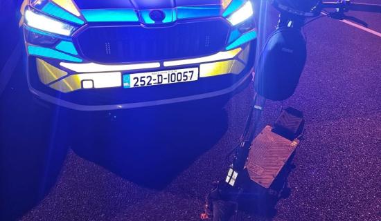 Arrested scooter rider eight times over the limit, say Laois Offaly Gardai