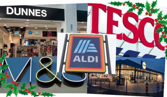 When are supermarkets open between Christmas and New Year, including Aldi, Tesco and Lidl?