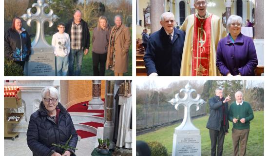 Laois locals gather for official unveiling of restored Abbeyleix Brigidine cross
