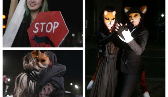 Anti-Hunt Ball demonstration held outside Laois Annual Hunt Ball venue