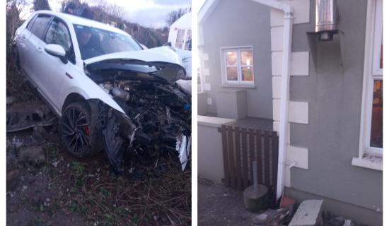 Laois homeowner in 'fear' as car crashes into house where children normally play