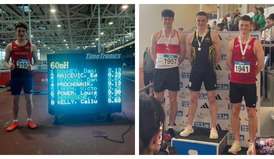 National medals for Portlaoise athletes at Indoor Track and Field Championships in Athlone