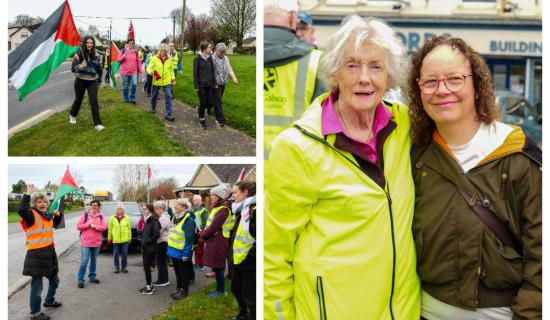 In PICTURES: Peace protester bypasses fuel protest on Laois leg of March