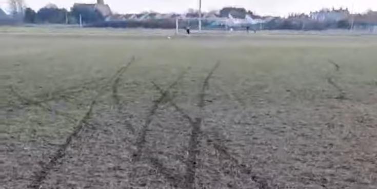'Mindless act of vandalism' scramblers blamed for damage to Laois soccer pitch