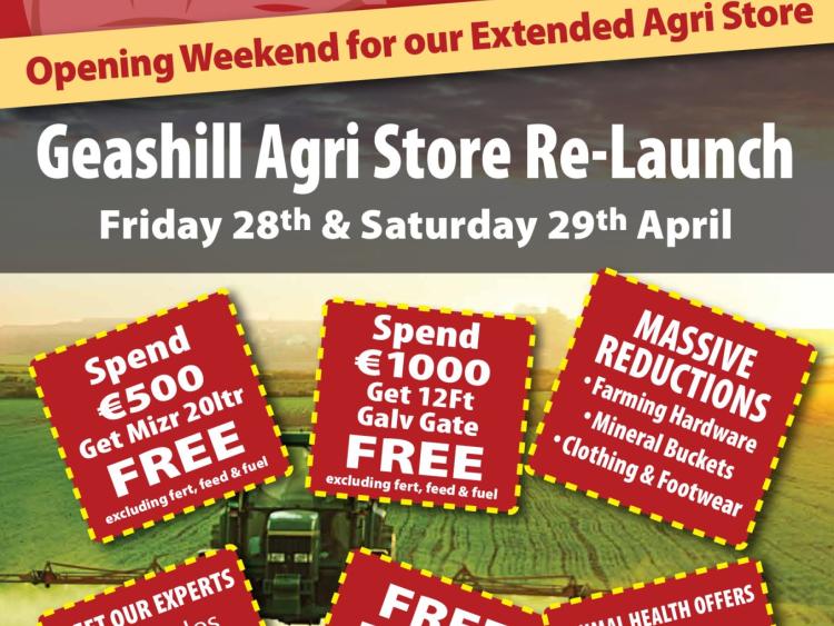 Quinns of Baltinglass are relaunching their Geashill Agri Store this