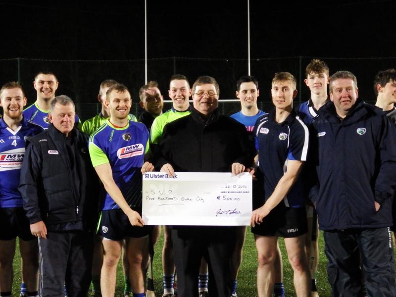 Laois senior and U-21 hurlers make donation to St Vincent de Paul