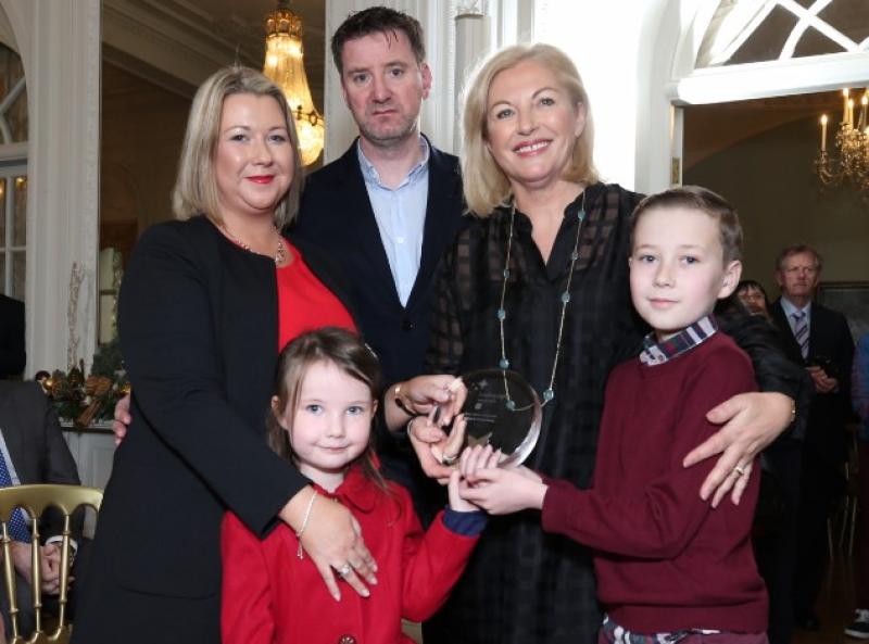 Treacy Family with chairperson of the Road Safety Authority Liz McManaus