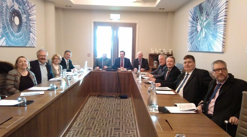 Health Minister meeting TDs and Councillors in Portlaoise on hospital issue 