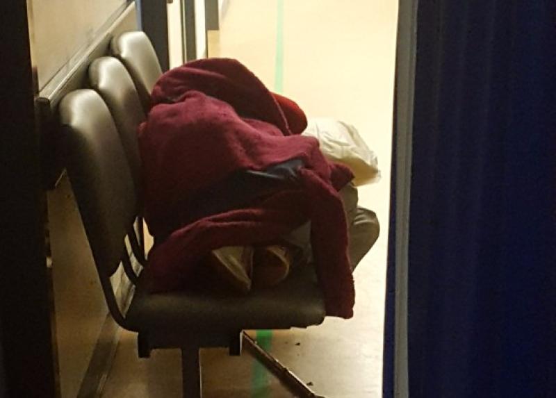 Elderly patient forced to sleep on seating at Portlaoise A&E