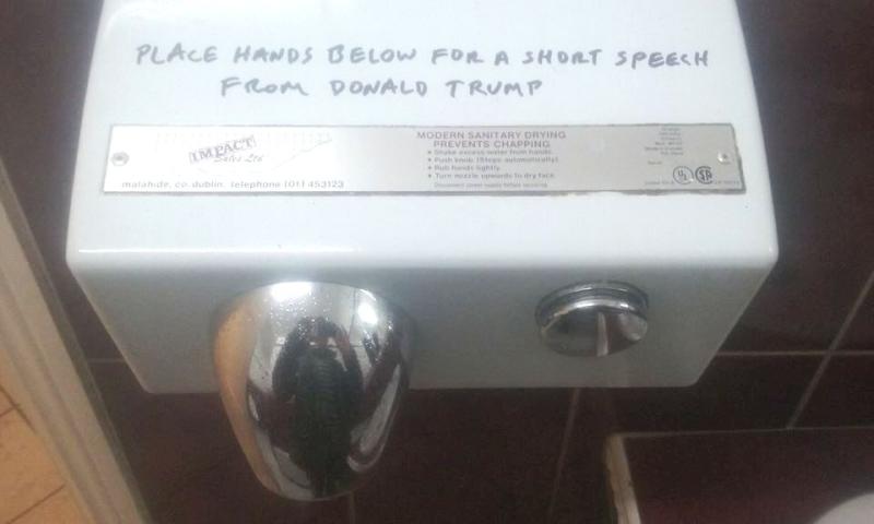 Spotted in Laois... a hand dryer with a political message 