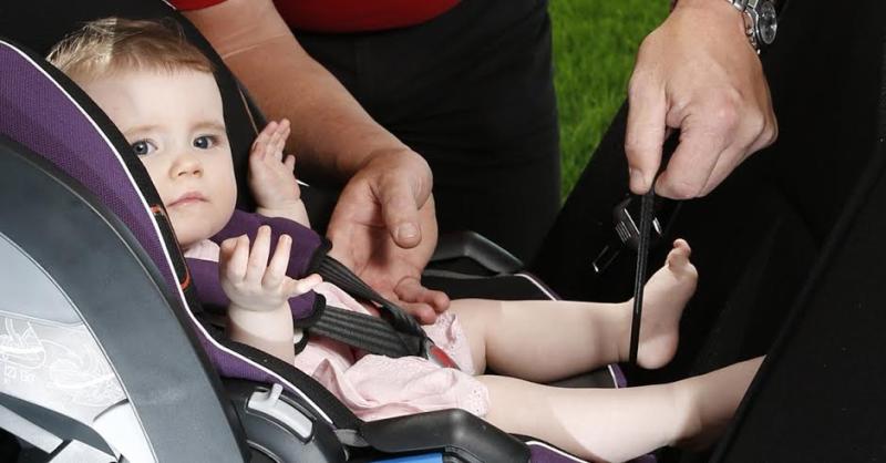 Checking child seat safety with Crossings Toyota 