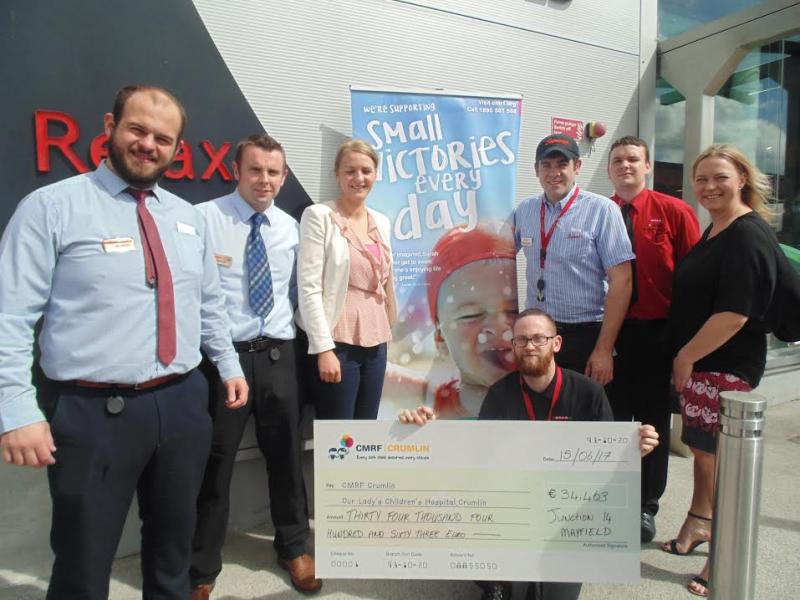 Junction 14 raises over €34,000 for Crumlin Children's Hospital 