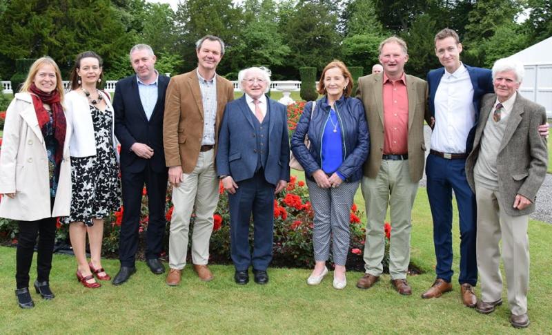 Abbeyleix volunteers swap the bog for Áras an Uachtaráin