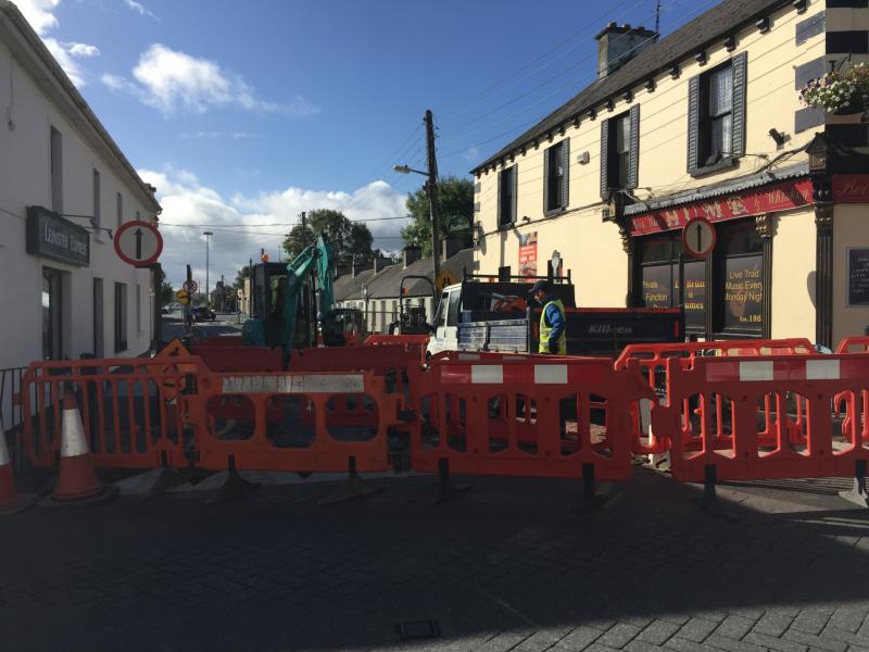 Roadworks continue on Main Street Portlaoise