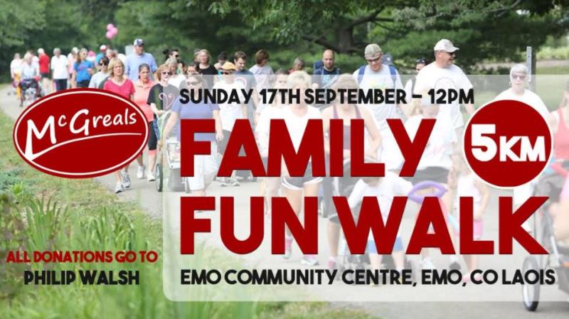 Emo fun walk in aid of young boy injured in bicycle accident