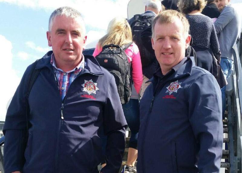 Irish Trauma champions Bosco Lawlor from Abbeyleix Fire Station, and Paul Quail from Portlaoise, off to the World Rescue Organisation 2017 challenge in Romania.