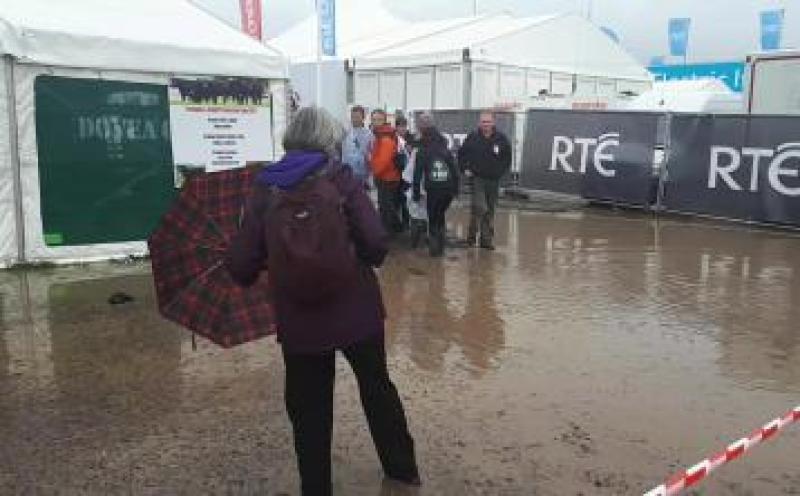 Flooding at the RTÉ tent at #ploughing17