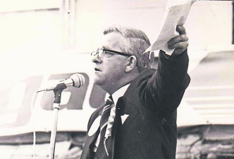 The late Joe the Hesh McCormack on the campaign trail.