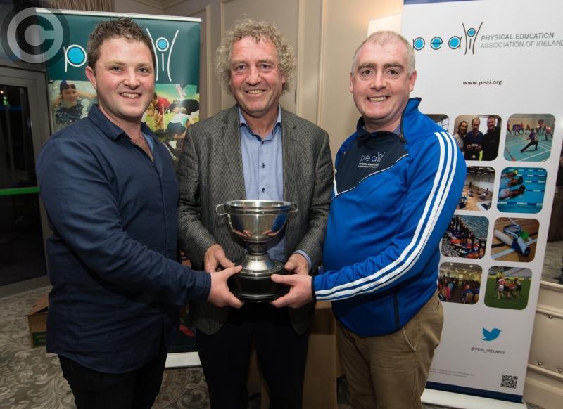 Colleagues and students pay tribute to Pat Critchley as he receives 'Outstanding Contribution to Physical Education' award