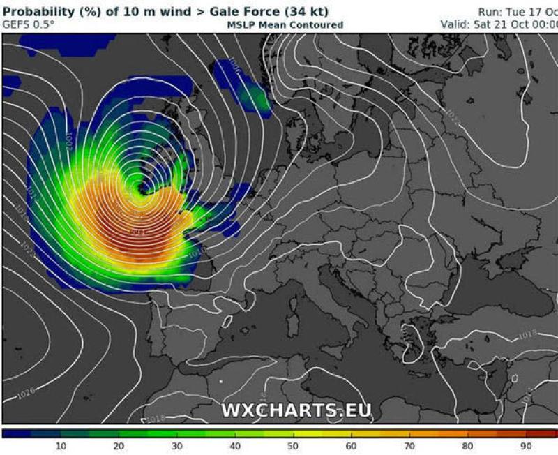 Heavy rain and winds to hit Laois as Storm Brian peaks
