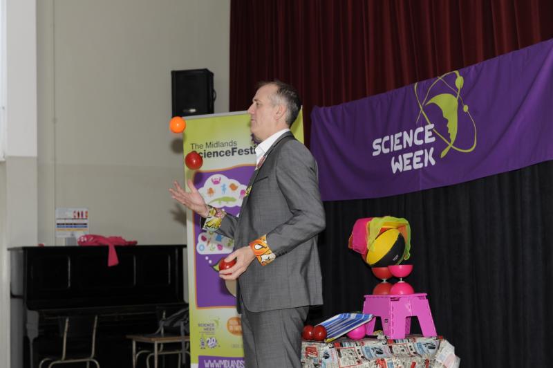 This entertaining Science Circus Show will presented by Dr Ken Farquhar in a Laois school for Midlands Science Festival