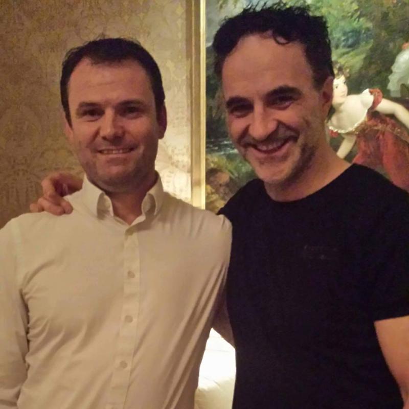 Author Darren Conroy with 'supervet' Professor Noel Fitzpatrick, among the Laois people featured in Darren's book
