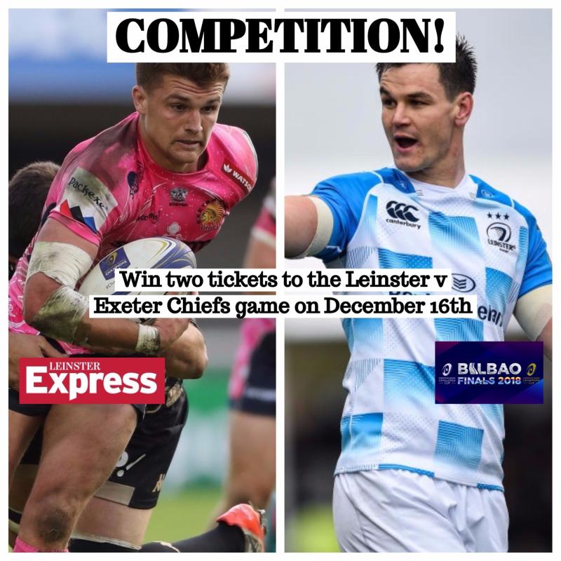 Winner of two tickets to the Leinster v Exeter Chiefs game announced