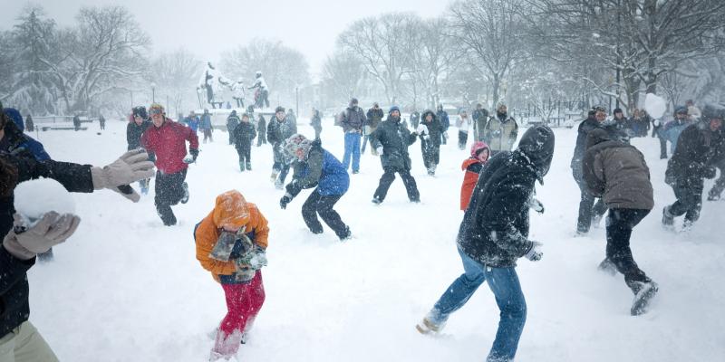 Think before throwing snowballs at cars, cyclists  and pedestrians