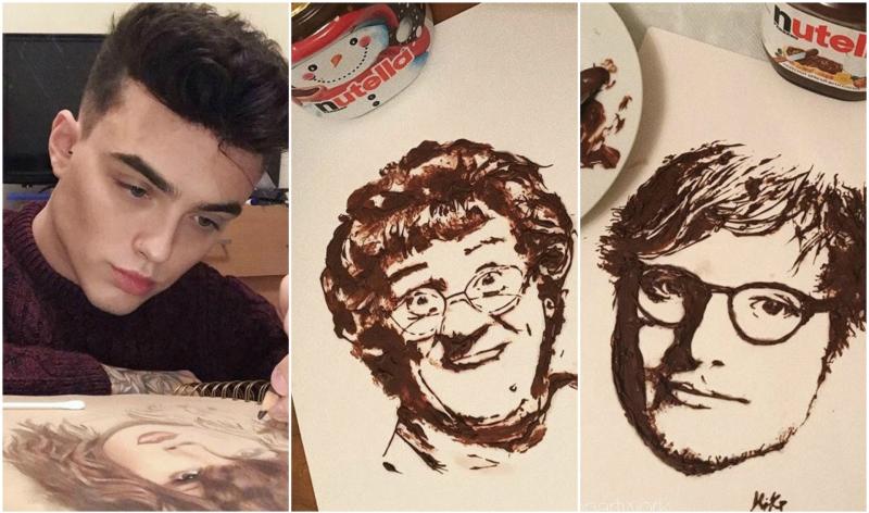 Laois artist Mike Gibson is now creating portraits using Nutella