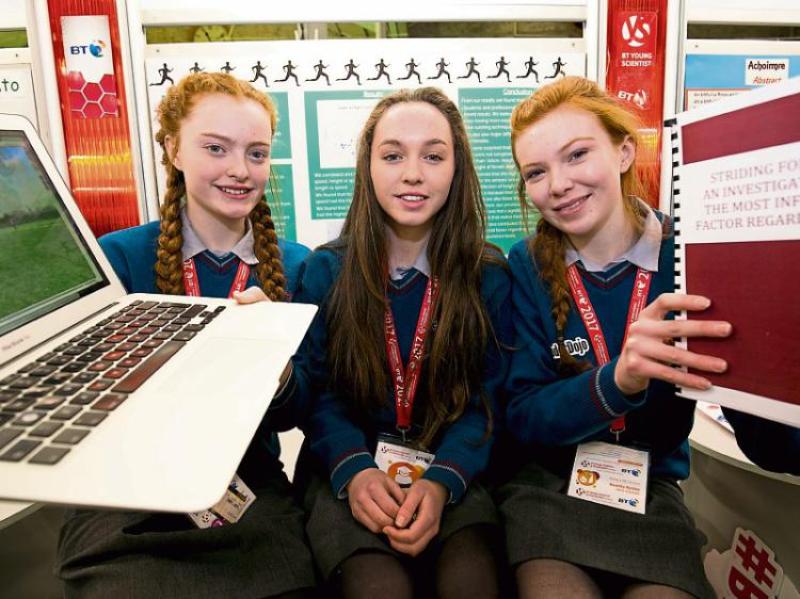 Heywood science students representing Laois at BT Young Scientists Exhibitions