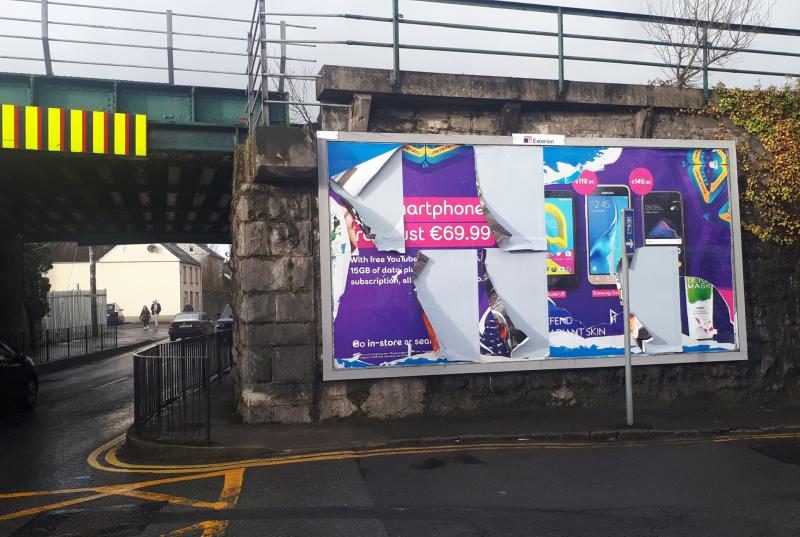 ‘Cheap glue’ on Portlaoise poster sites is creating litter claims councillor