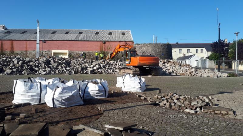 PICTURES: Demolition of Portlaoise town centre plaza underway