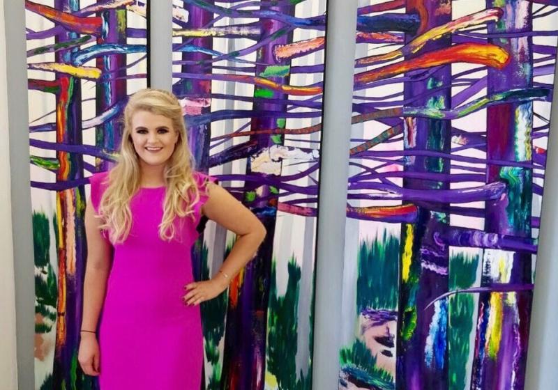 Laois artist exhibits stunning 8.5 foot tall paintings 