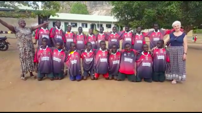 WATCH: Laois GAA Club generously donates jerseys to African school