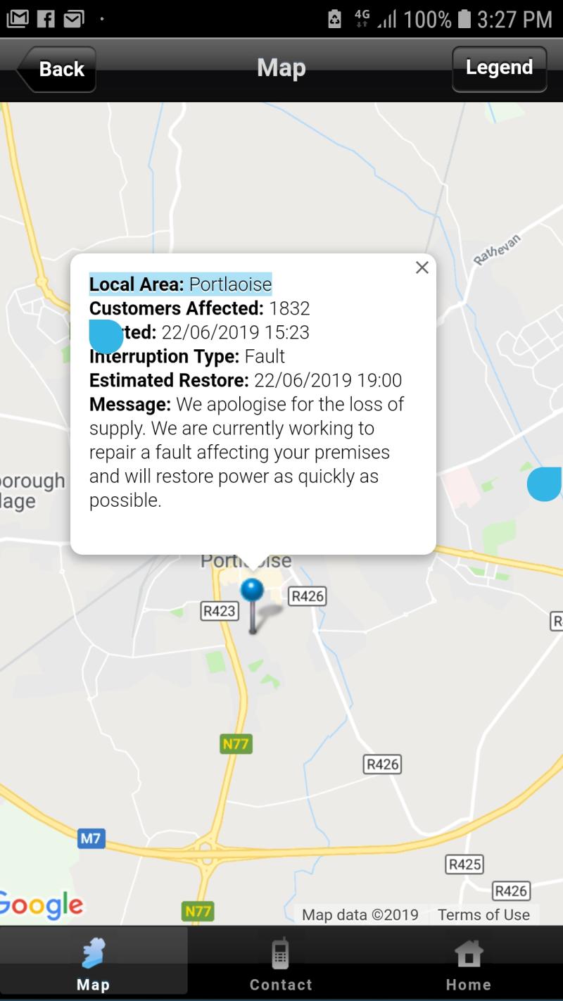 Big powercut in Portlaoise