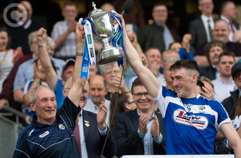 WATCH: Laois legend Pat Delaney speaks about lifting the Joe McDonagh Cup 