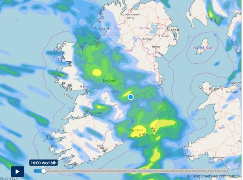 Met Éireann Status Yellow weather leinster dublin kildare