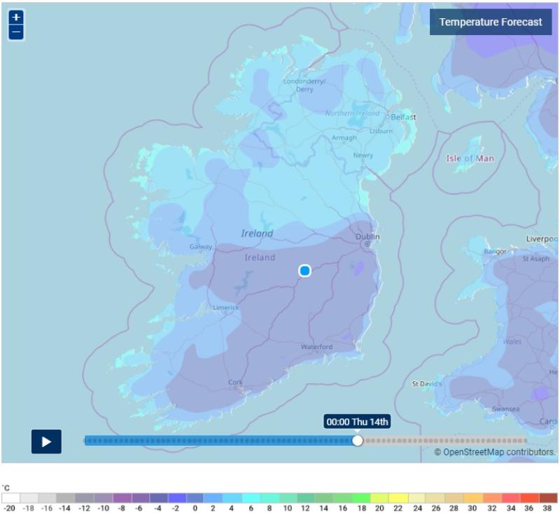 met éireann rté weather snow
