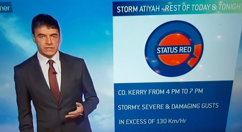 STORM ATIYAH met éireann rté weather forecast status redt