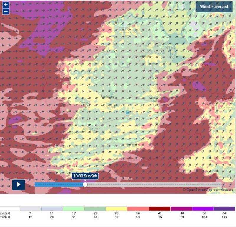storm ciara weather met éireann forecast