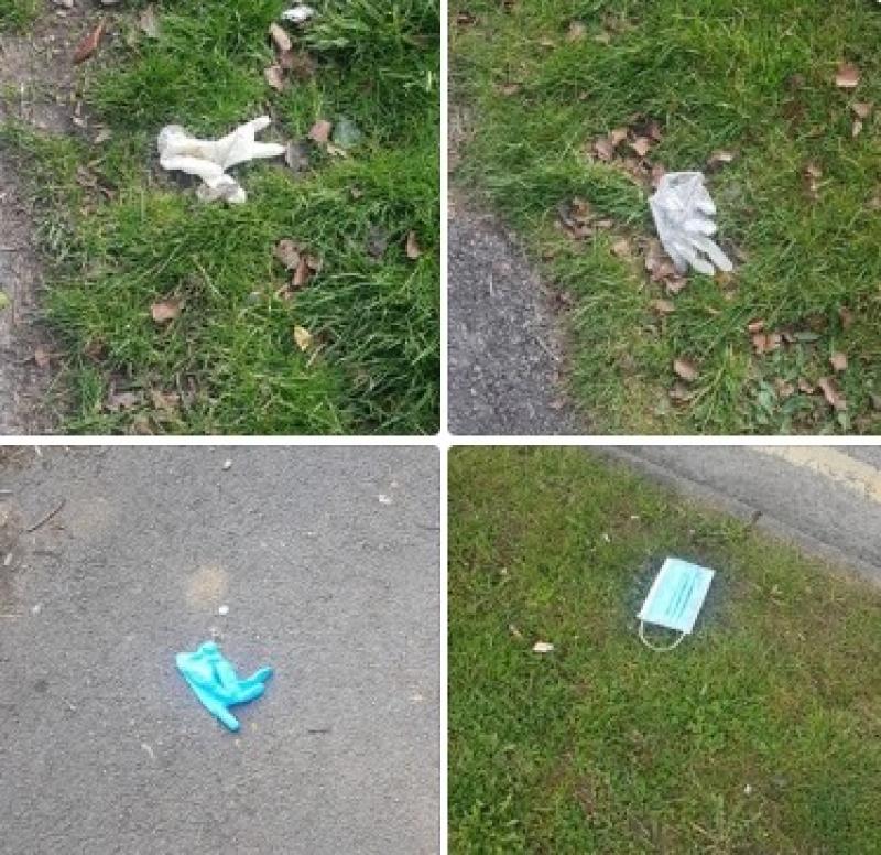 Litter on Laois streets of discarded Covid-19 masks and gloves