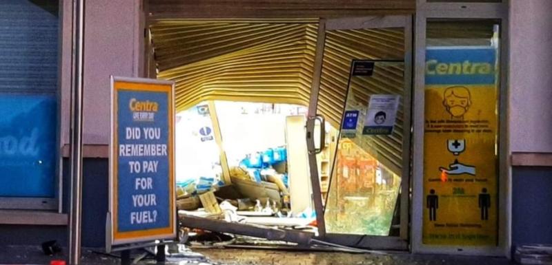 The damage caused at Mangan's Centra in Edenderry 
