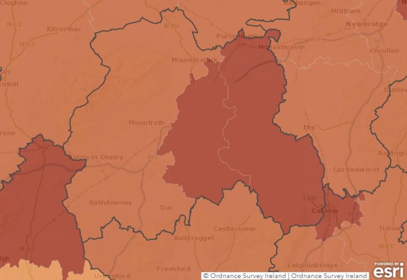 COVID-19 map shows Portlaoise has highest rate in Laois