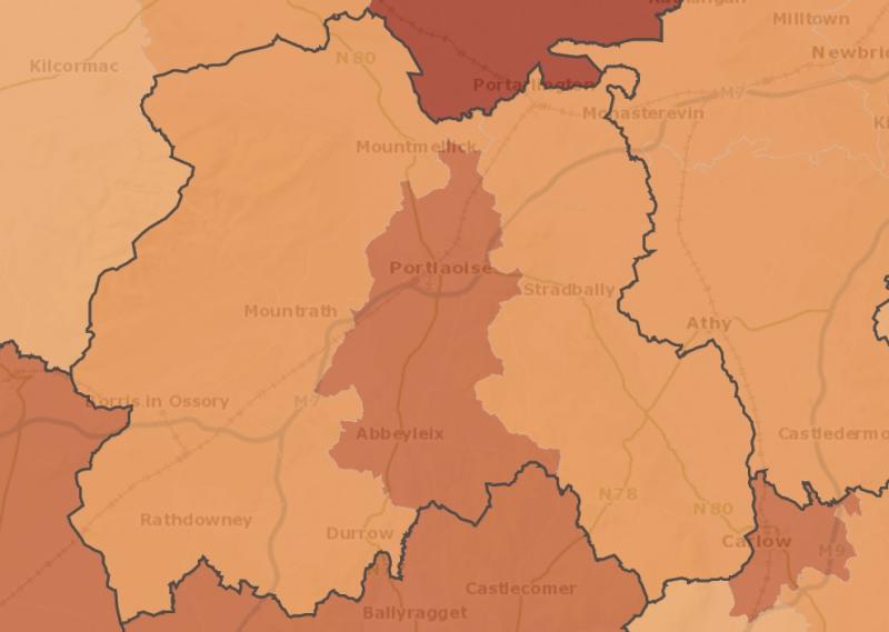 COVID-19 map shows Portlaoise has highest rate in Laois