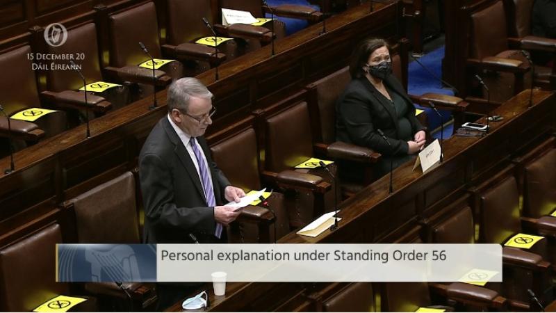 Laois Offaly TD Brian Stanley offers apology to those he has 'hurt' with IRA and Leo Varadkar tweets in the Dáil
